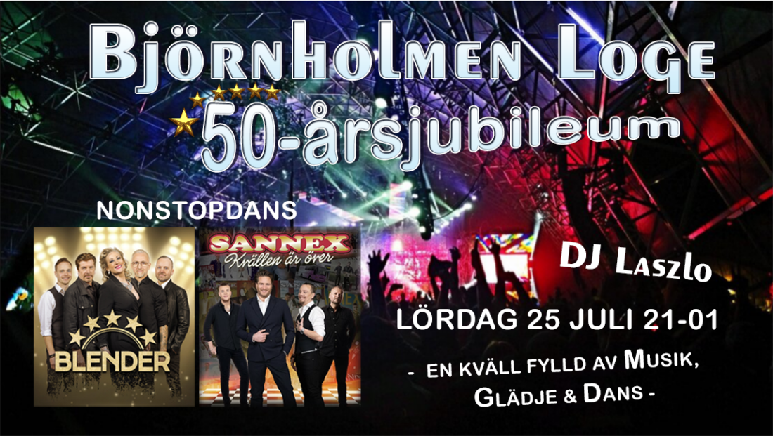 50-årsjubileum på Björnholmen Loge 25 juli